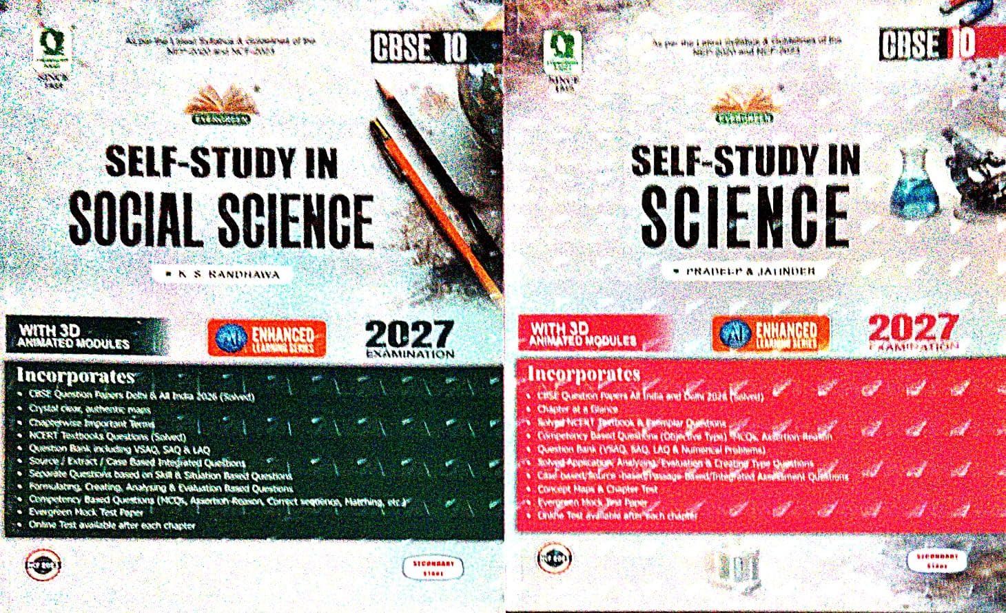 Evergreen Self Study In Social Science & Science Combo set for 2 | For 2026 Examinations (Class 10) | Paperback – 1 January 2026