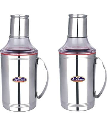APEIRON Oil Dispenser 750ml Steel Oil Container/Dispenser Set of 2 750 mL