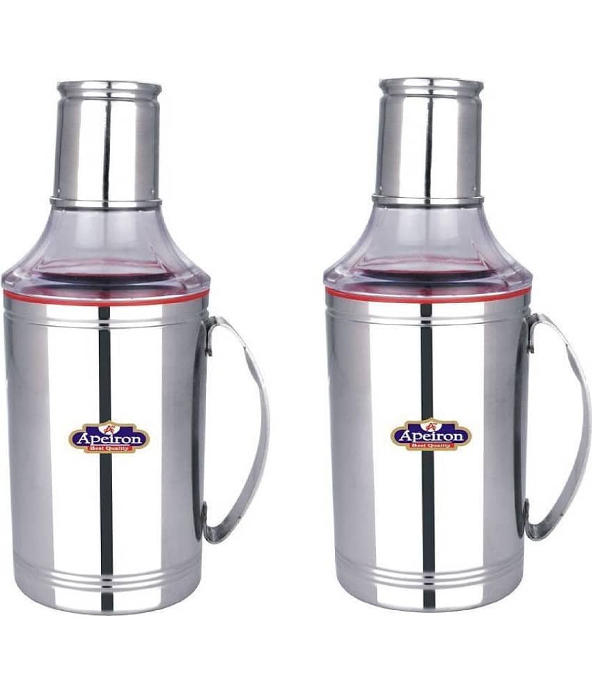 APEIRON Oil Dispenser 750ml Steel Oil Container/Dispenser Set of 2 750 mL