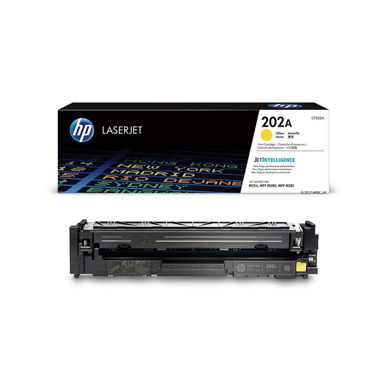 HP 202A Yellow Original LaserJet Toner Cartridge (CF502A)