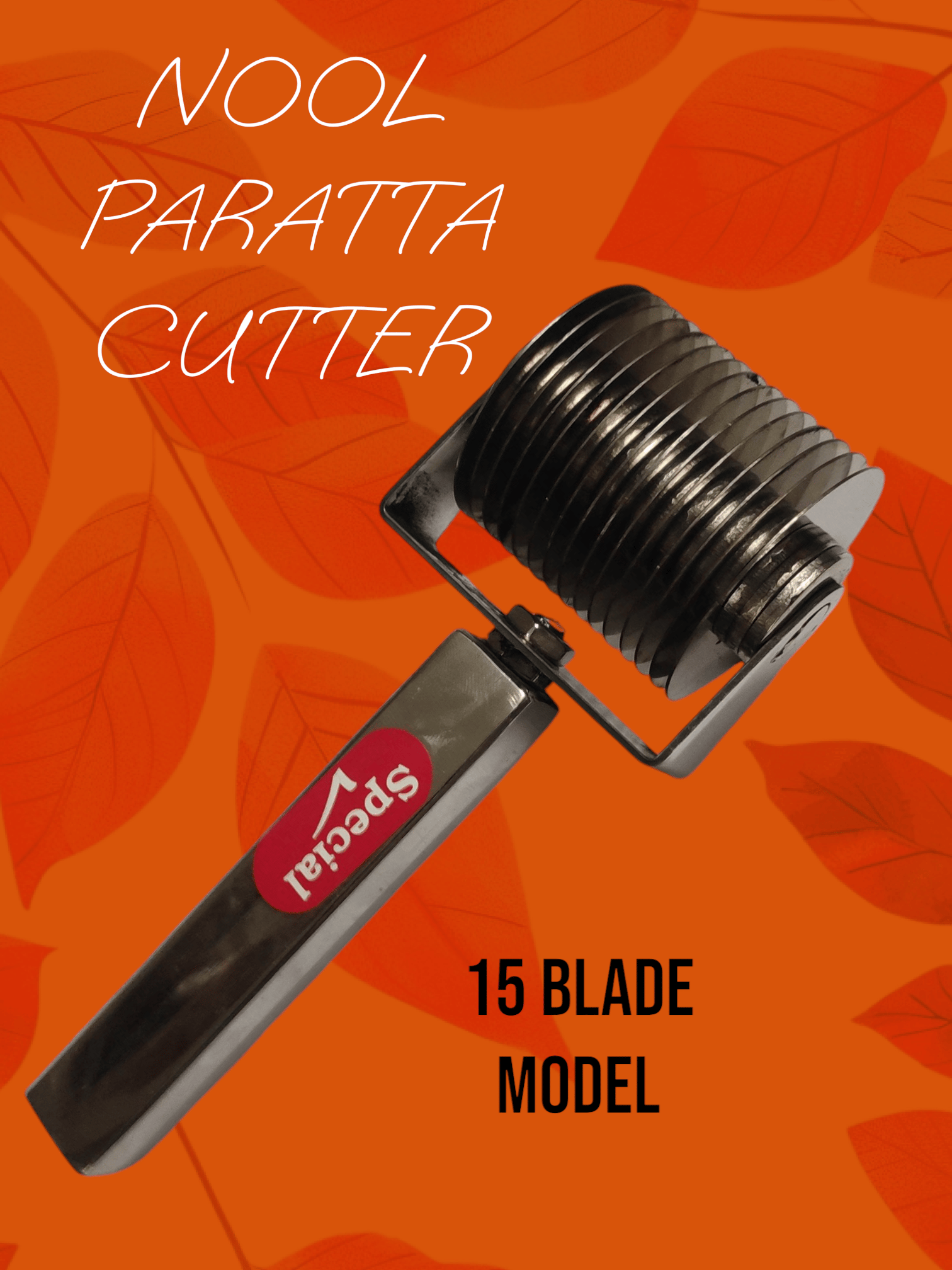 NAAYAGI - STAINLESS STEEL - NOOL PARATTA CUTTER, FLAKKY PARATHA CUTTER  WITH SS  HANDLE
