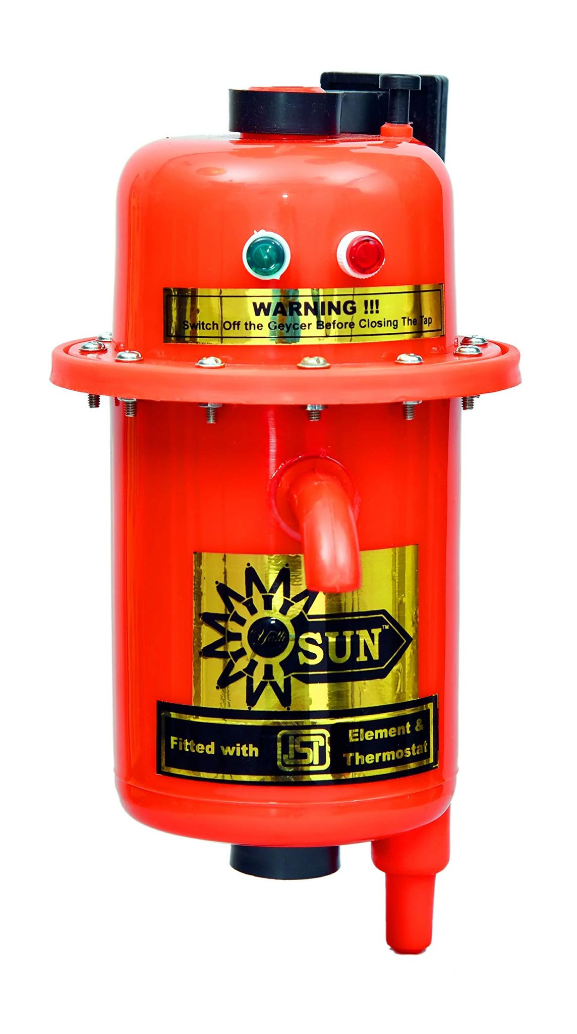 Yalli Sun VSS Mode Instant Water Heater 1L | Premium Class ABS Plastic | 1 year Warranty | Wall Mounted Instant Water Geyser | Shock Proof for Home, Kitchen, Bathroom, Officeb(Red) Yalli Sun VSS Mode Instant Water Heater 1L | Premium Class ABS Plastic | 