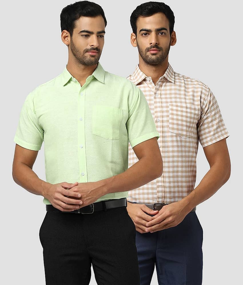 DESHBANDHU DBK - Multicolor Cotton Regular Fit Men's Casual Shirt ( Pack of 2 )