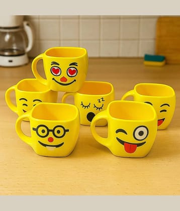 Love Unlimited Solid Bone China Tea Cup 150 ml ( Pack of 6 )