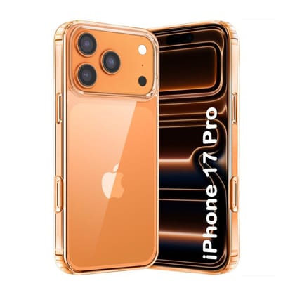 V3Deals Ultra-Hybrid Crystal Clear Back Case Cover Compatible with iPhone 17 Pro | Shockproof Design | Camera Protection Bump | Hard Clear Back | Bumper Cover Case (iPhone 17 Pro)
