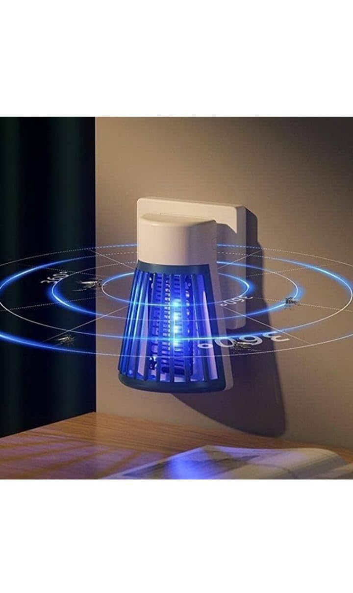 Mosquito Lamp Eco-Friendly LED Plug Mosquito Killer Machine USB-Powered Indoor Bug Zapper for Home  Chemical-Free Insect Trap Safe for Kids & Pets  Easy to Clean PlugIn Mosquito Killer (Half-Round)