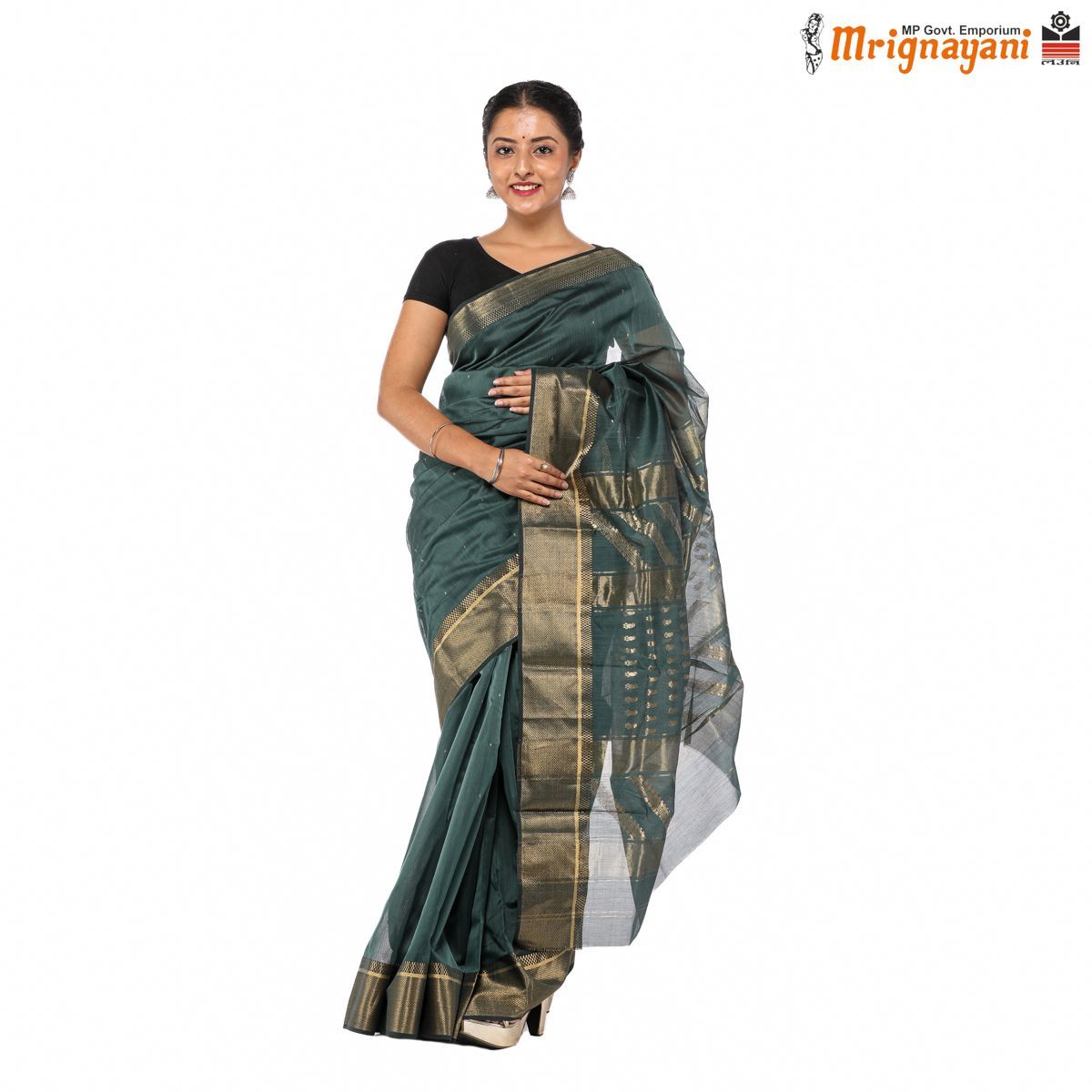 HANDLOOM MAHESHWARI SILK SAREE WITH BLOUSE (SKU - 3S0105180522, SAREE- 1258)