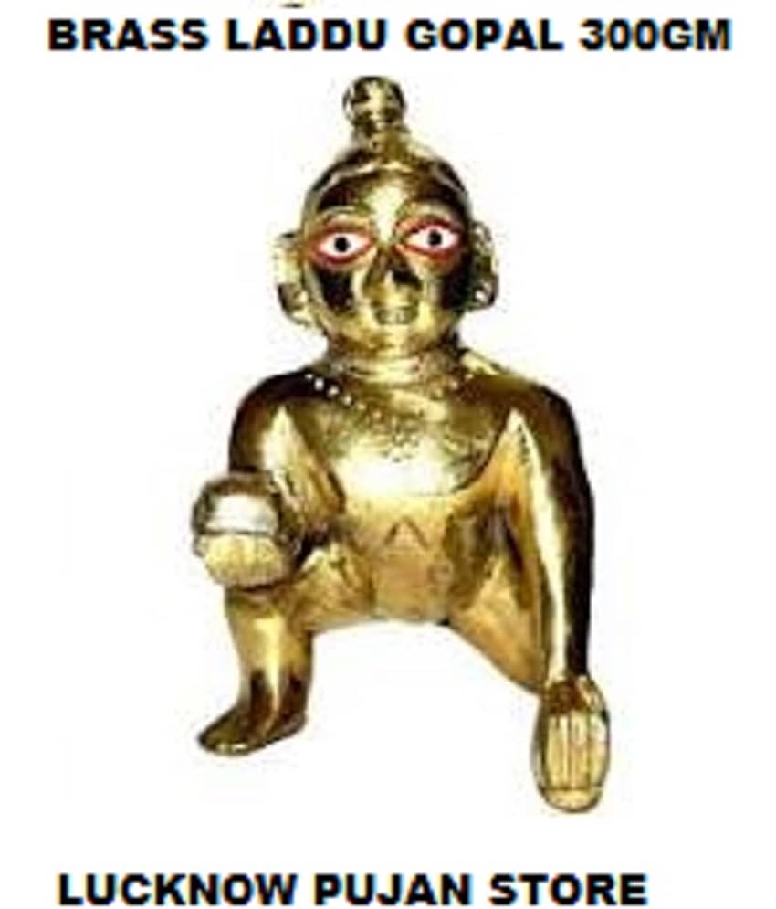 Lucknow Pujan Store Laddu Gopal Brass Idol