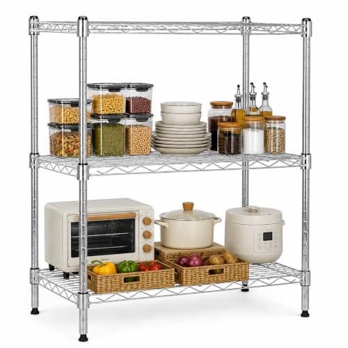 STORACK 3 Tier Storage Rack for Kitchen, Office & Utility Organization