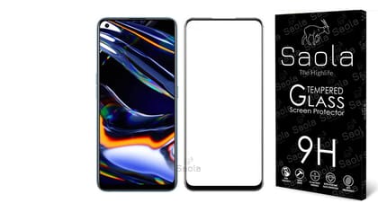 Saola 11D Tempered Glass For Realme 7 Pro Smartphone(Pack Of 1)With Free Installation Kit. Full Screen Protector-6.4 Inch Saola 11D Tempered Glass For Realme 7 Pro Smartphone(Pack Of 1)With Free Installation Kit. Full Screen Protector-6.4 Inch - 11D (Wit