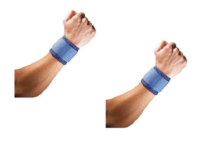 Ezyfit Neoprene Wrist Support, Sport Wrist Wrap for Wrist Pain Relief, One Size Fits Most - Blue Ezyfit Neoprene Wrist Support, Sport Wrist Wrap for Wrist Pain Relief, One Size Fits Most - Blue