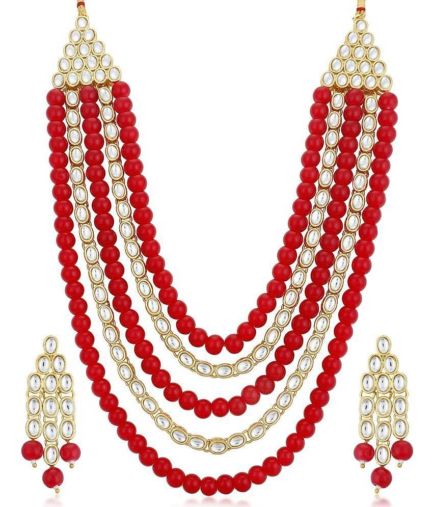 Sukkhi - Golden Alloy Necklace Set ( Pack of 1 )