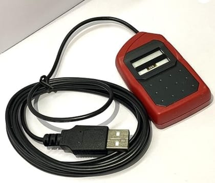 Morpho L1 Fingerprint Biometric Scanner with 3 Year RD Service Free & Latest Version Device | Updated High Secured Technology | Easy to Carry Device | Aadhaar Authentication - Red & Black