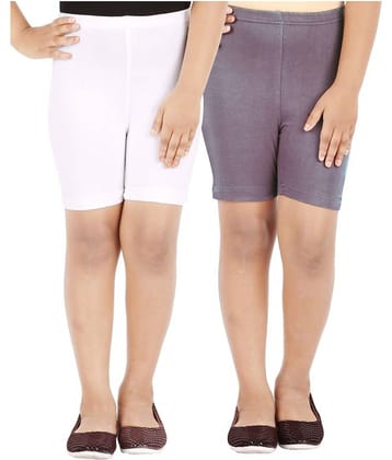LULA Pack of 2 Girls Cotton Blend Cycling Shorts ( Multicolor )