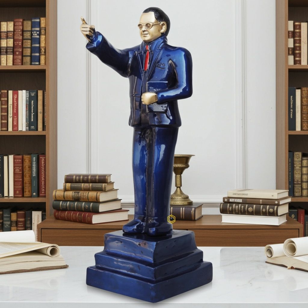 Brass Showpiece Ambedker Ji Statue - Traditional Indian Showpiece, Height : 22 Inch (BSMAS881 B)