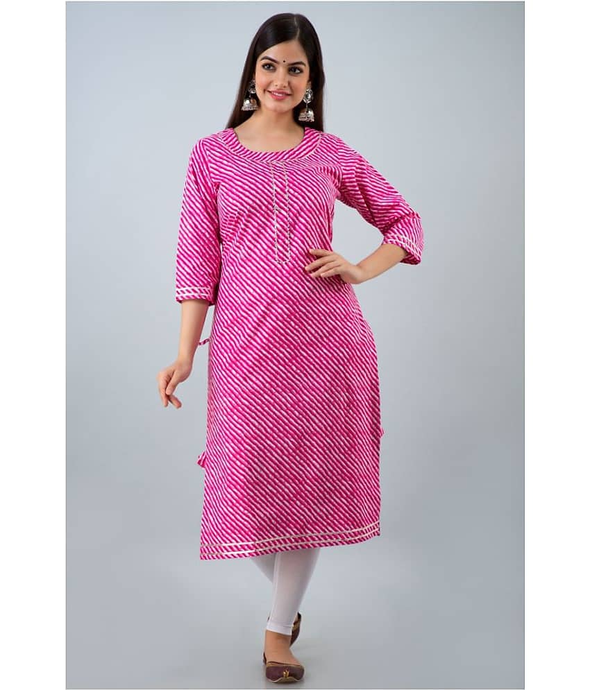 Lee Moda - Multicolor Cotton Women's Straight Kurti ( Pack of 1 )