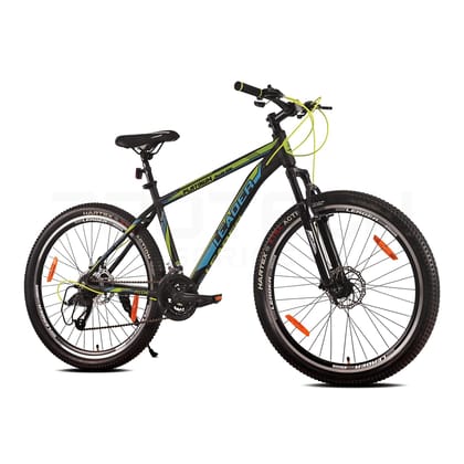 Leader Platinum 27.5T [21-Speed] Alloy MTB Cycle With Front Suspension And Dual Disc 27.5 T Hybrid Cycle/City Bike (21 Gear, Black)