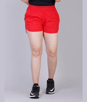 Scrott Fitness Cotton Hot Pants - Red