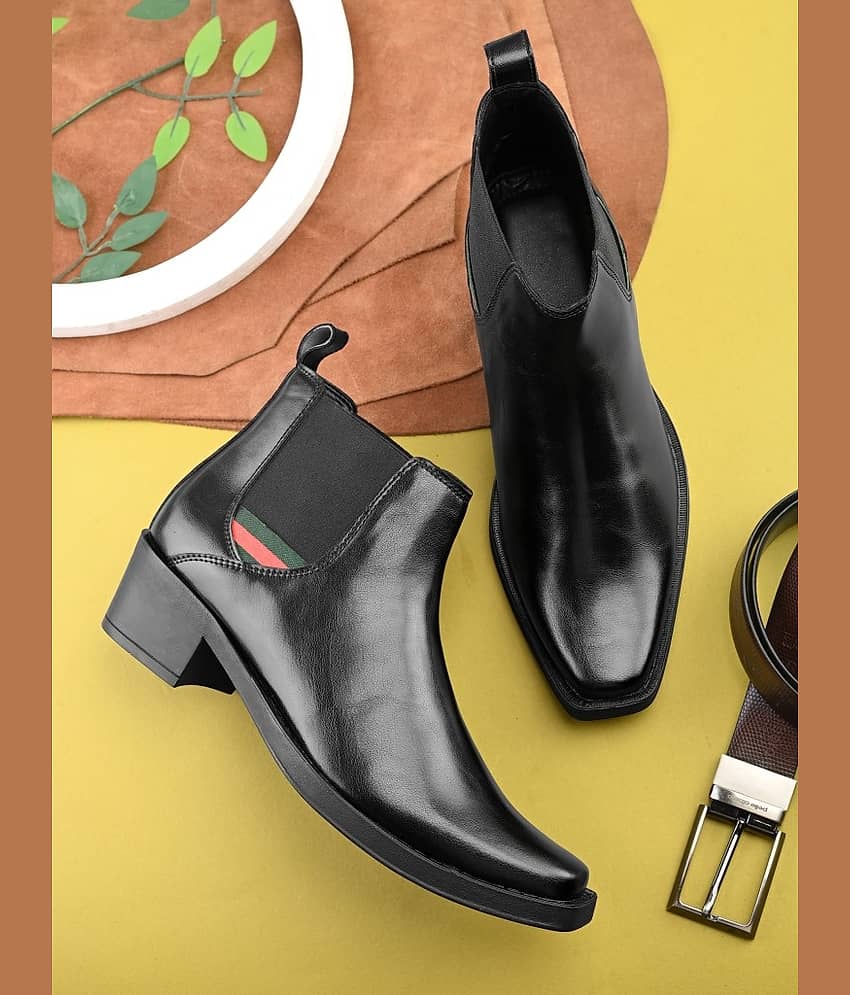 Sir Corbett Black Men's Chelsea Boots