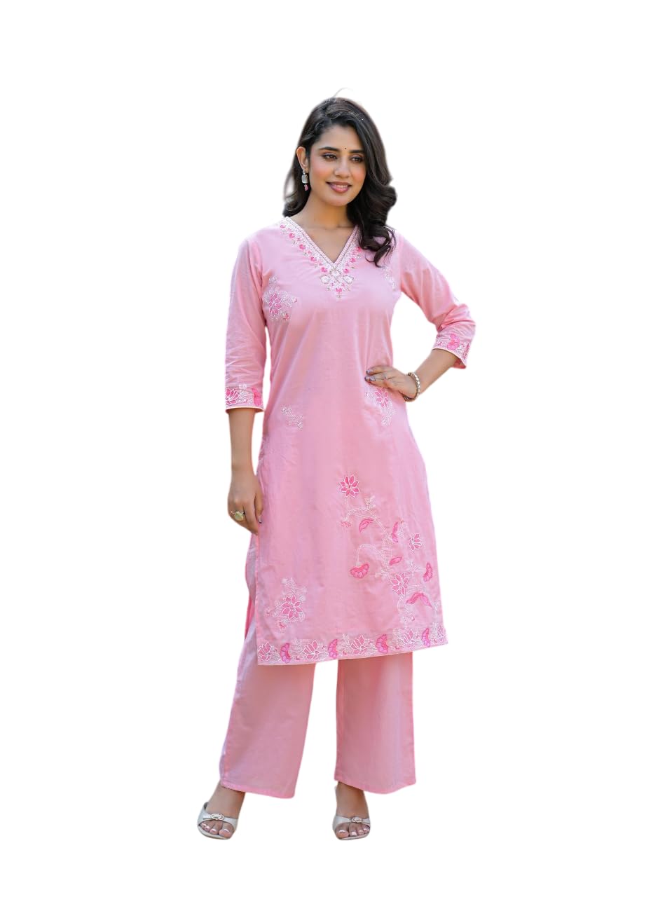 Women Solid Color Kurta Set with Dupatta | Graceful Traditional Outfit for Special Occasions