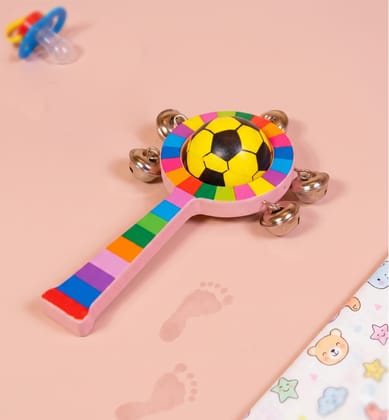 Handcrafted Wooden Ghunghuna Rattle Toy – Lacquerware Craft