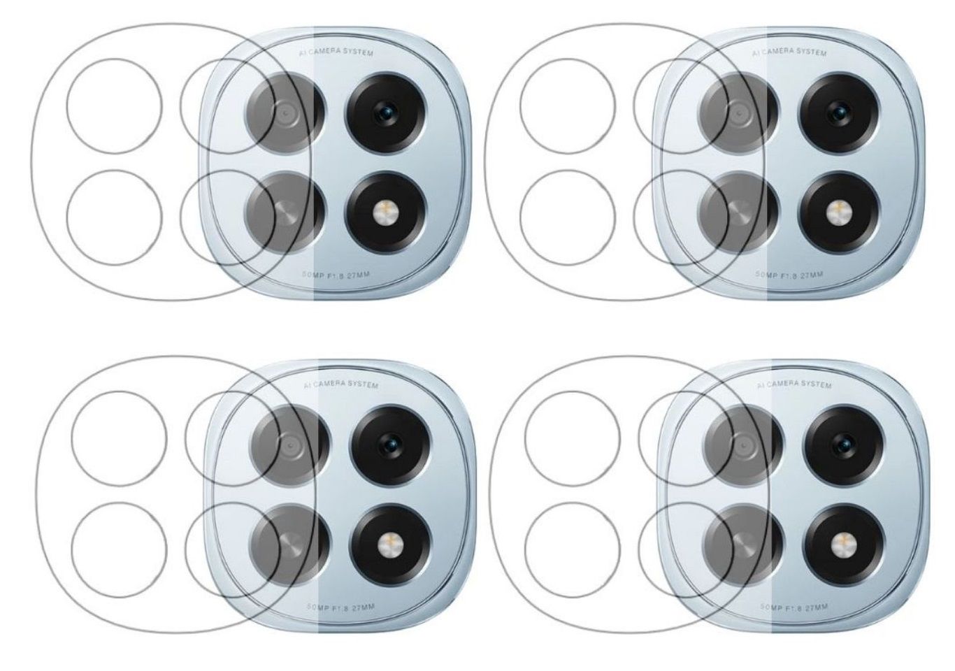 ISAAK Back Camera Lens Protector compatible for OPPO F29 5G (Pack of 4)