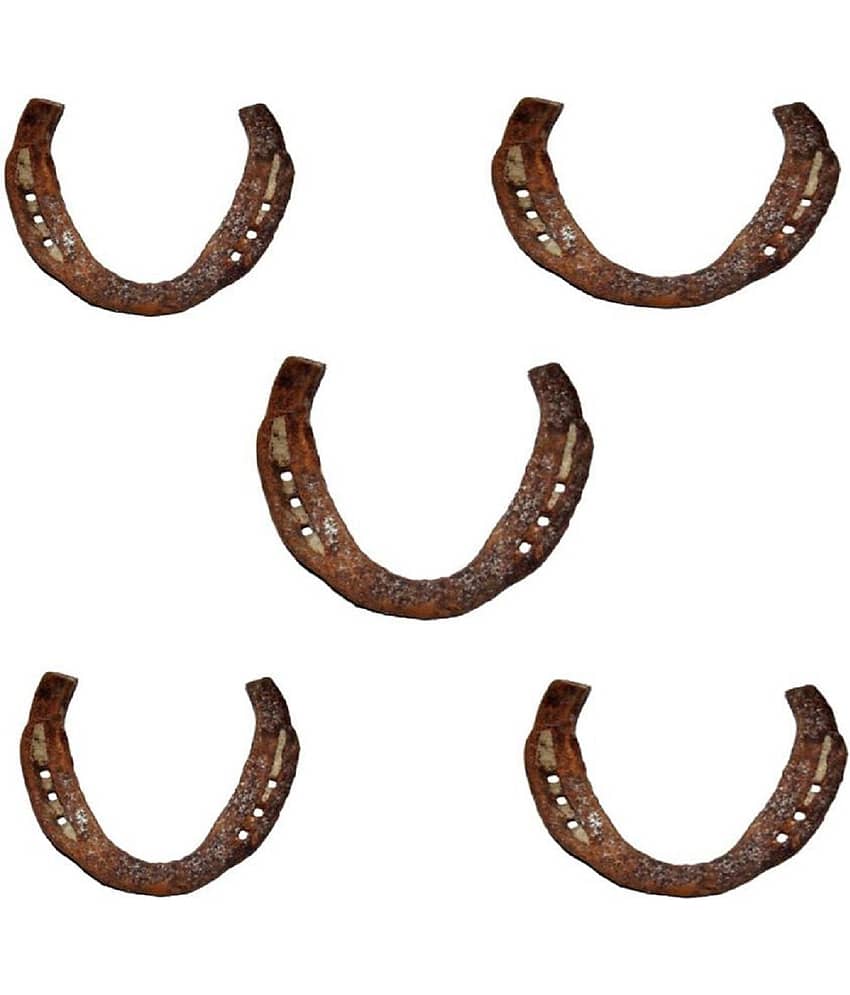 Shri Astha Vinayak Original Kale Ghod Ki Naal/ Black Horse Shoe for Good Luck And Restrict Bad/Evil Energy(SET OF 5)