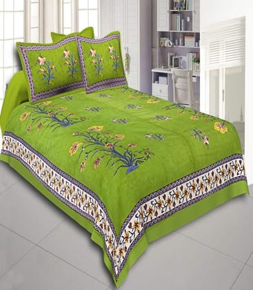 Pure Cotton 120 TC Multicolor Bedsheet Set