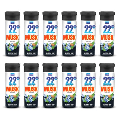 Vi-John 22 Degree Cooling Talc Beat the Heat Musk, Neem and Mint-300g (Pack of 12)