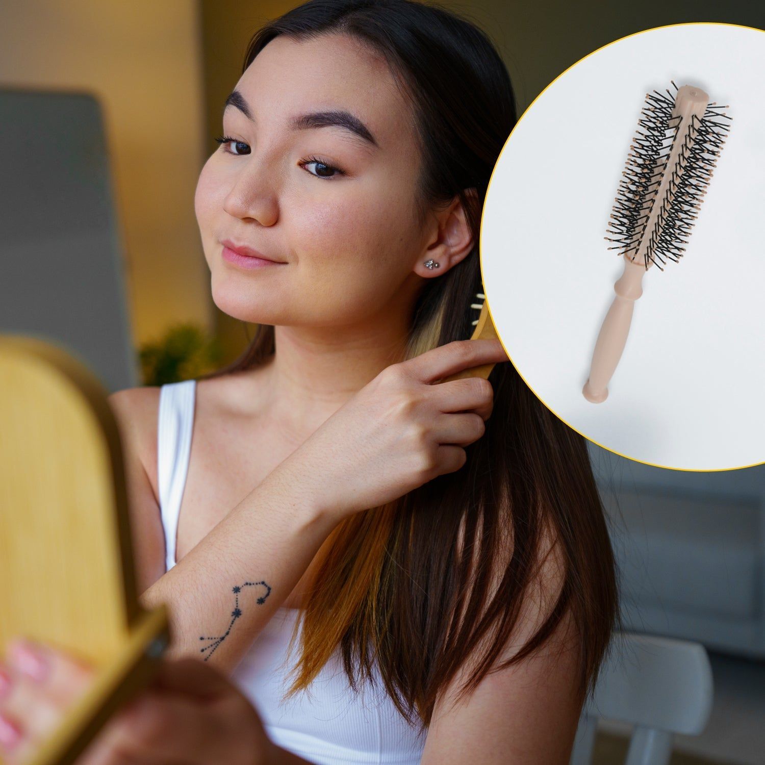 Round Hair Brush For Blow Drying & Hair Styling, Hair accessories