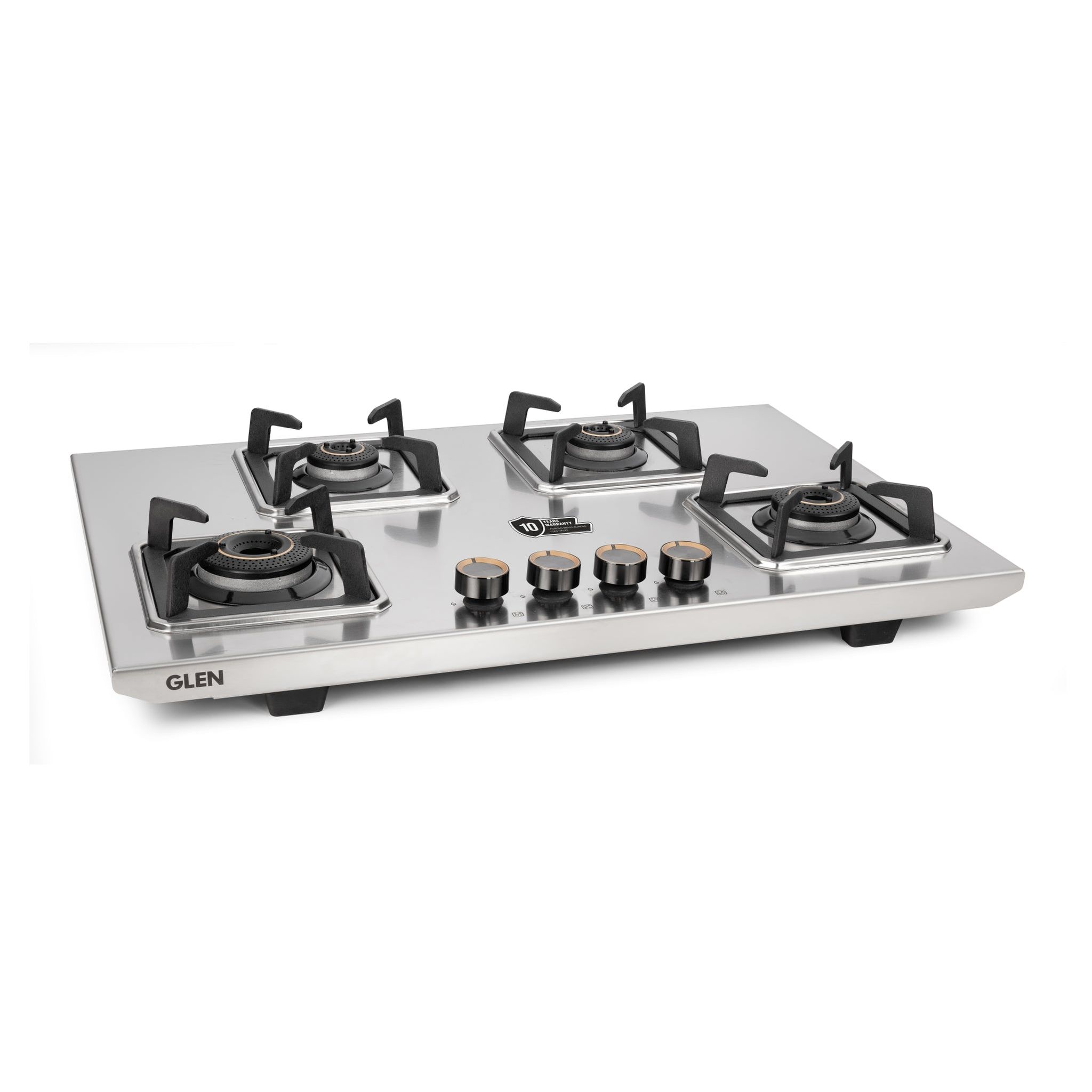 4 Burner Ultra Tuff Stainless Steel Gas Stove with High Efficiency Forged Brass Burners, Top Knobs - Manual/Auto Ignition (CT1054UTTNDTSS)