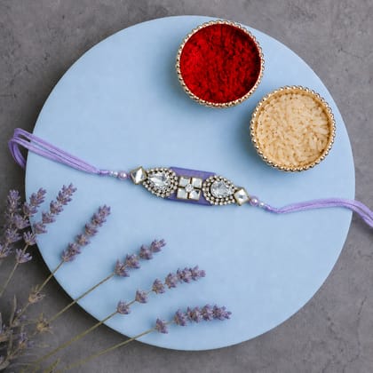 Royal Crystal Stone Resin Designer Rakhi Royal Crystal Stone Resin Designer Rakhi