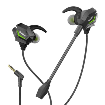 SpinBot BattleBudz W20 Wired Gaming Earphone with Boom Mic SpinBot BattleBudz W20 Wired Gaming Earphone with Boom Mic - Green