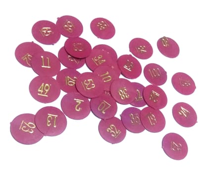 Nawani Plastic Numerical Token/Coins (1 to 100) Number Coins.Colour As per Avelable.