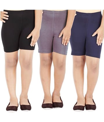 LULA Girls Cotton Blend Cycling Shorts ( Multicolor )