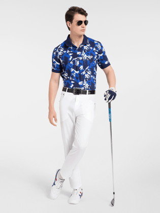 AH Ultra - Blue Tropical Maze Polo