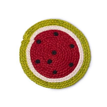 Sustainable Watermelon Jute Table Mat- M Sustainable Watermelon Jute Table Mat- M