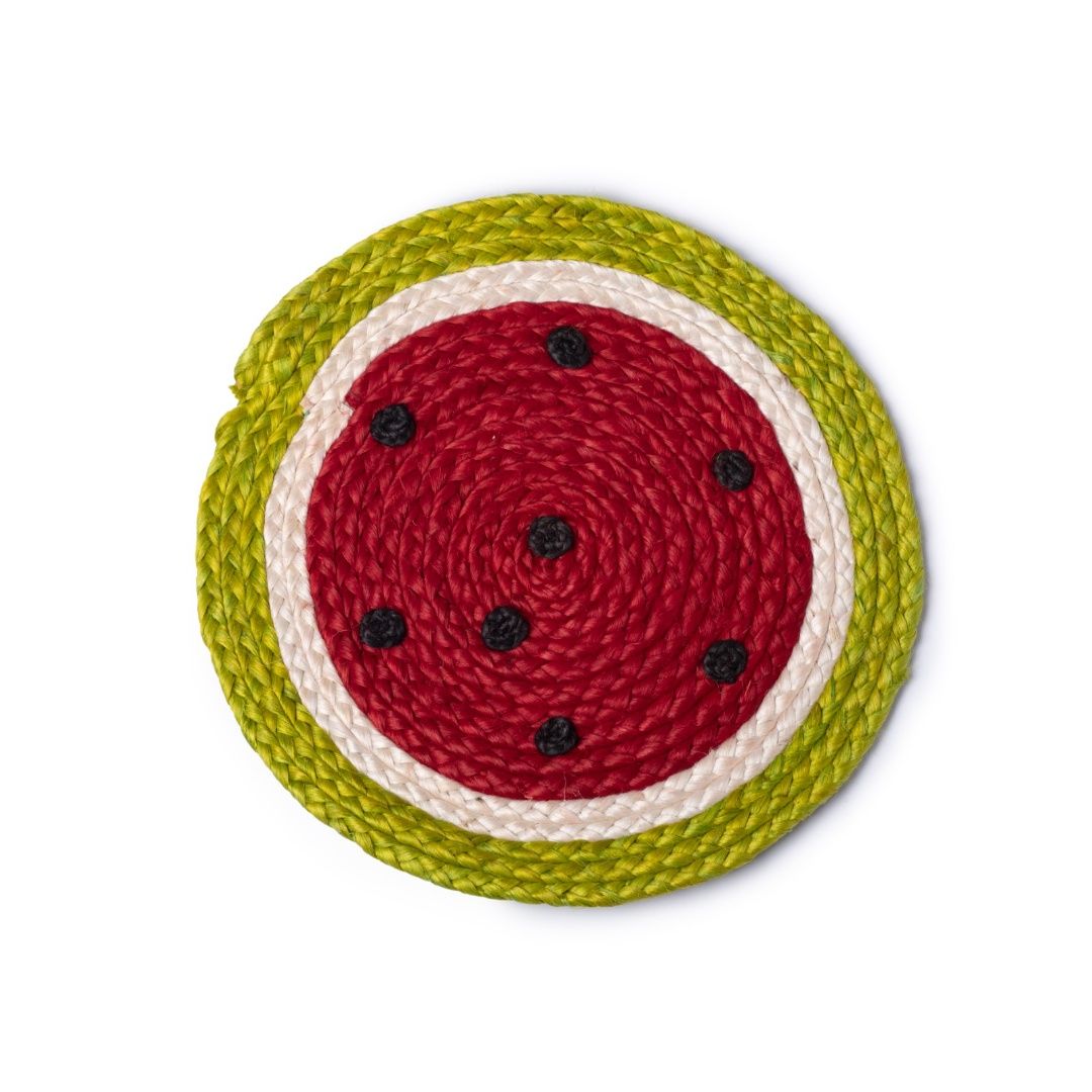 Sustainable Watermelon Jute Table Mat- M