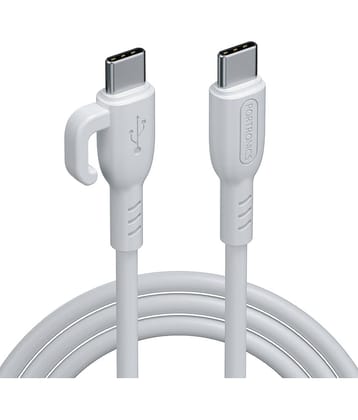 Portronics White 3A Type C Cable 1 Meter