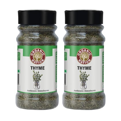 Organic Nation Thyme Leaves 40g (Pack of 2) | Dried Thyme for Cooking | Aromatic Herb for Grilling, Soups, Stews & Roasting Organic Nation Thyme Leaves 40g (Pack of 2) | Dried Thyme for Cooking | Aromatic Herb for Grilling, Soups, Stews & Roasting
