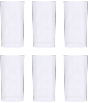 HomePro Transparent Plastic Glasses 300 ml ( Pack of 6 )