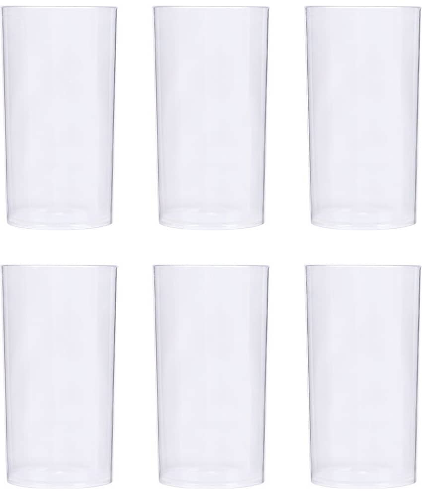HomePro Transparent Plastic Glasses 300 ml ( Pack of 6 )