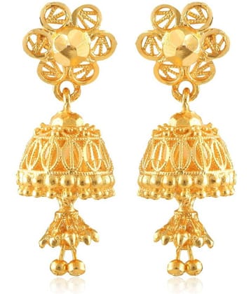Vighnaharta Allure Beautiful Earrings Diva Fusion Gold Plated Screw back Jhumki earing for Women and Girls  {VFJ1375ERG}