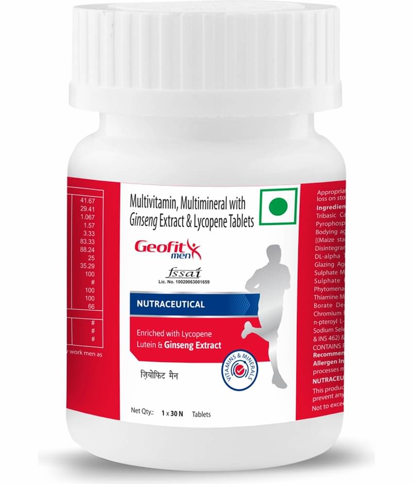 GEOFIT Multivitamins Tablets for Men, Essential Nutrients for Immunity & Overall Wellness (30 pcs)
