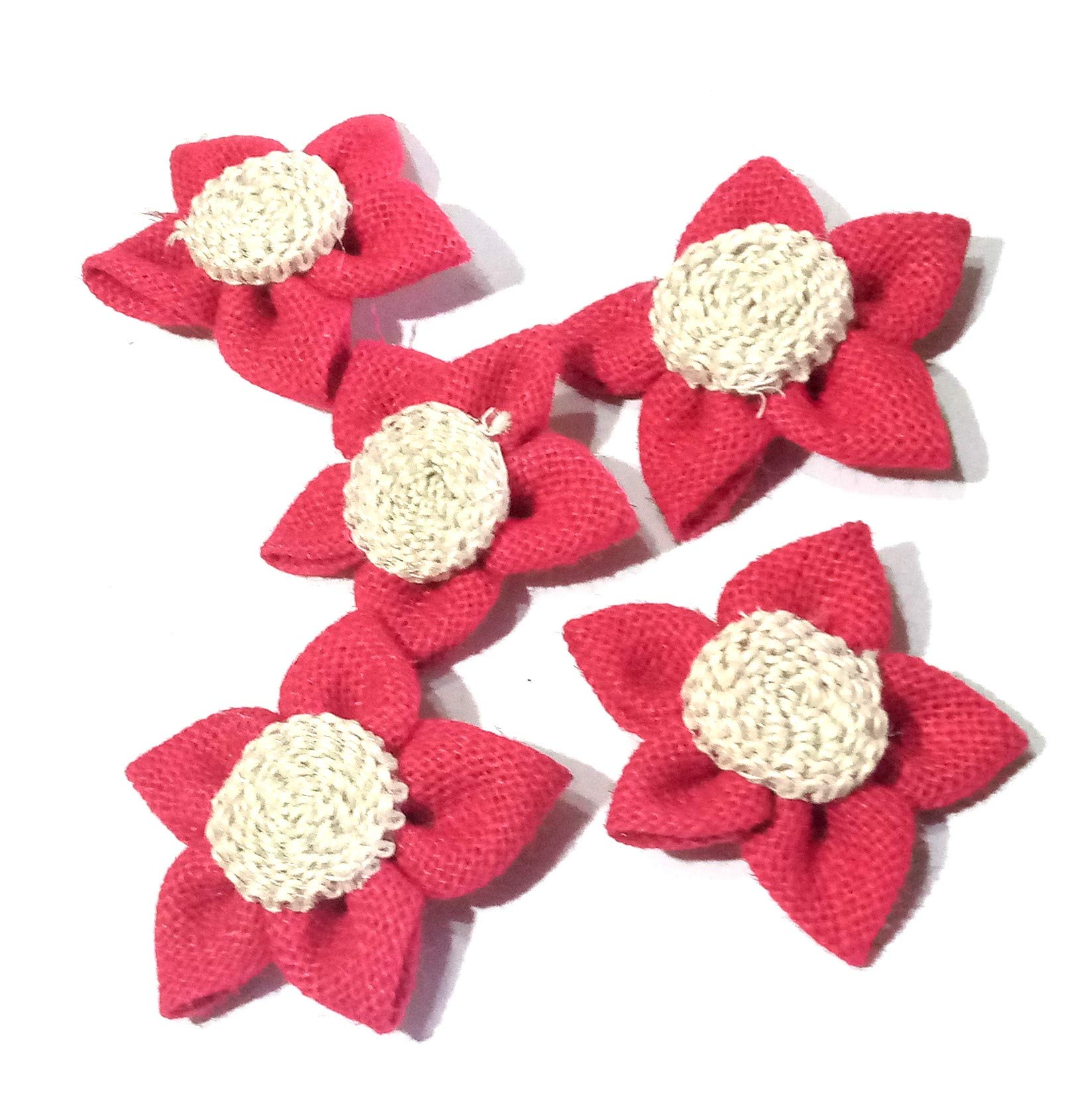 Nawani 5 Pic Cotton Flower Crafts Materiel, Size - 9/9 cm