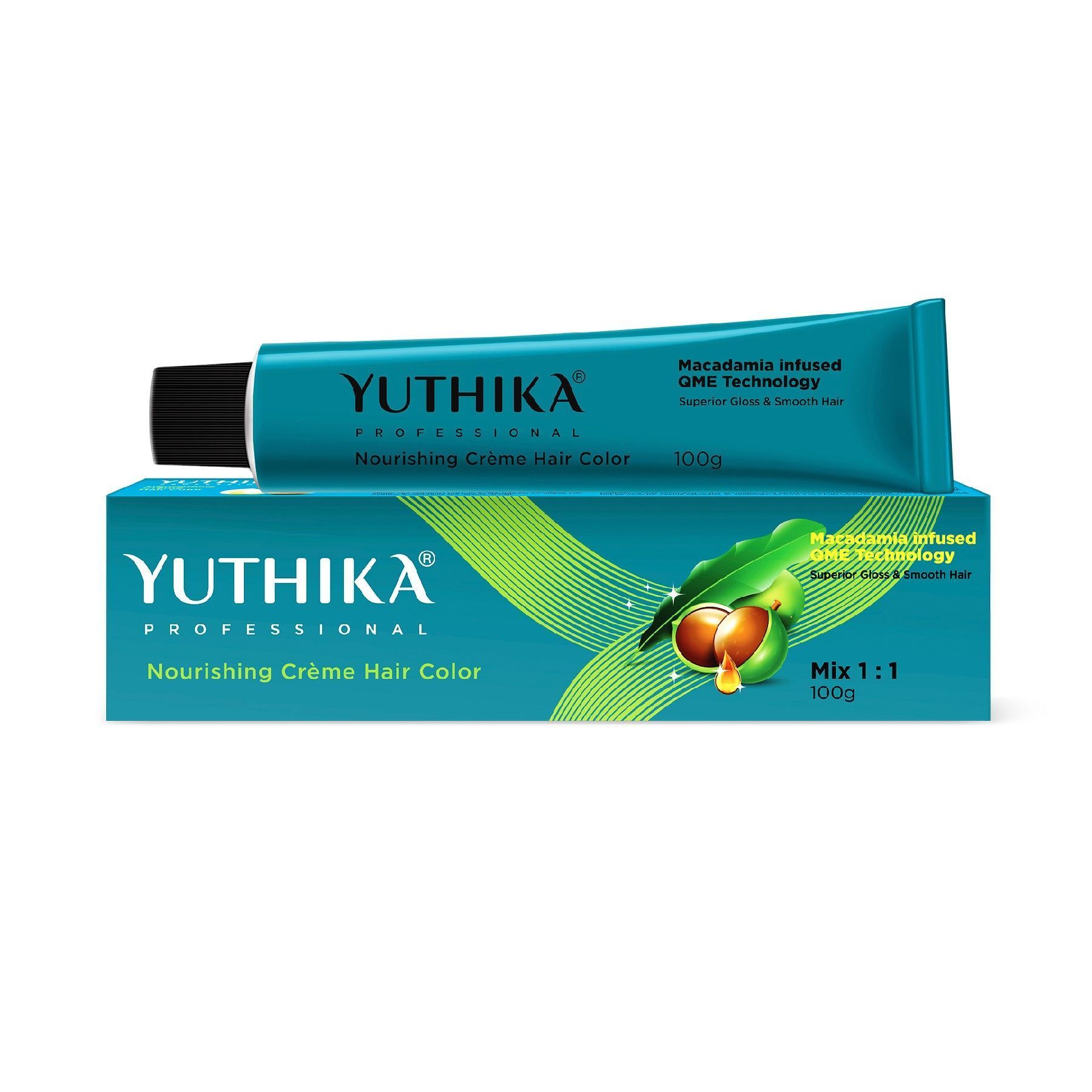 Yuthika Professional Creme Hair Color 5.0 Light Brown 100gm, Permanent Hair Colour, Professional Salon Hair Colour