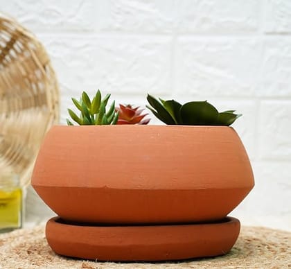 Clay Hanging Pot Terracotta Indoor Outdoor Handmade Planter (Brown)