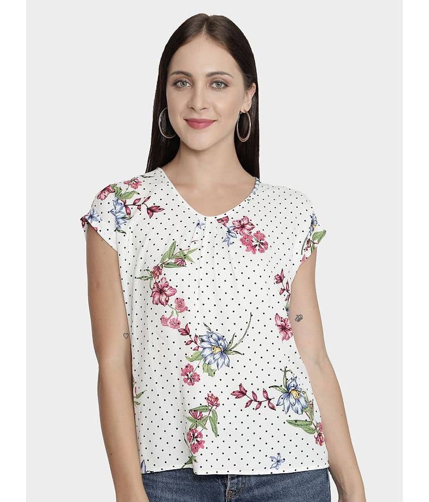 NUEVOSDAMAS Women's Cotton Blend Regular Top ( White )