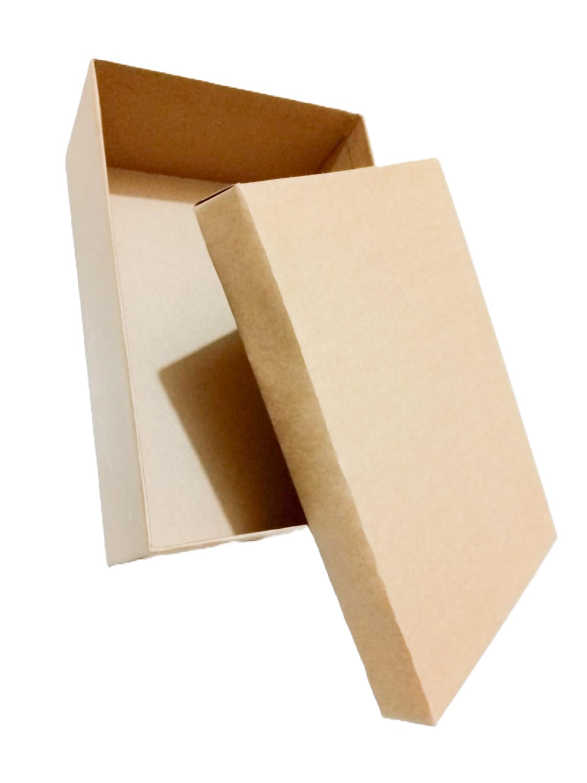 Corrugated Brown Rectangle Storage Rigid Box, 10x7x3.5 inch, 2pcs