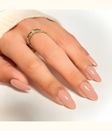 Dust N Shine Fake Nails 24Pcs Press On Nails with Glue Sticker for Women